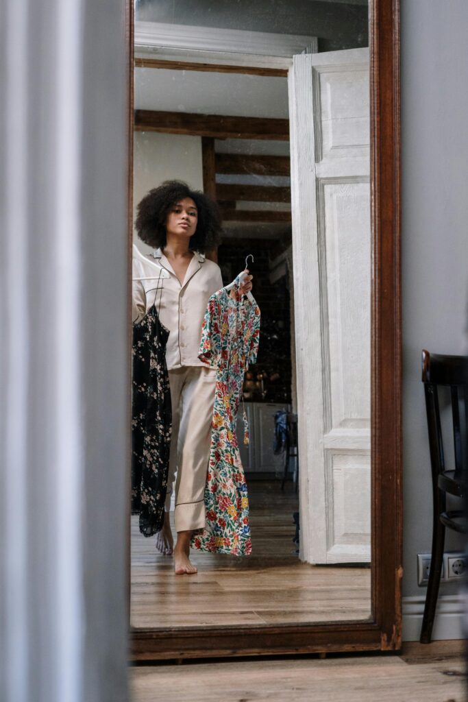 Nighttime style habit of planning outfits